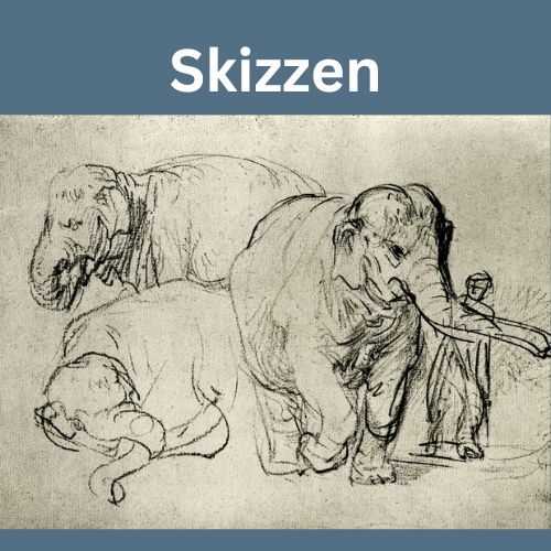 Skizze mit Elefanten von Rembrandt