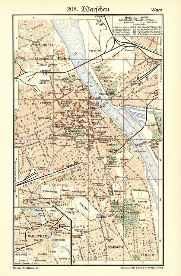 Washington.  Alte Landkarte von 1935.
