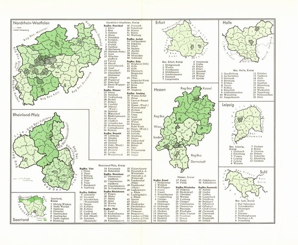Asien.  Alte Landkarte von 1960.