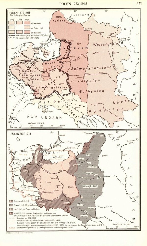 Frankreich vom 16. bis 18. Jhd.  Alte Landkarte von 1960.