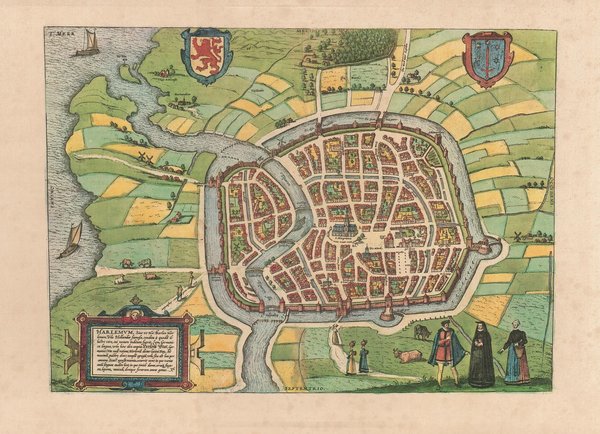 Haarlem (um 1600) ca. 56x41 cm. Faksimile v.1966. Städteansicht