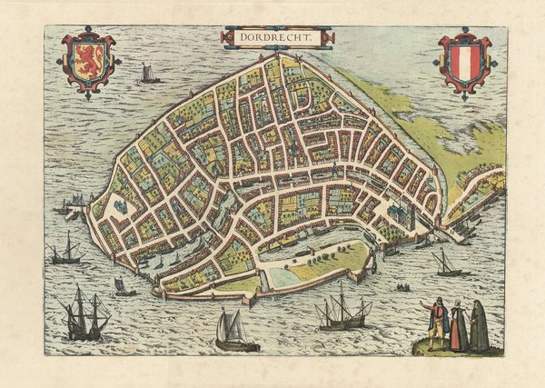 Dordrecht, Niederlande (um 1600), Faksimile von 1968. Städteansicht