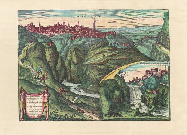 Tivoli, Italien  (um 1578), Faksimile von 1968. Städteansicht