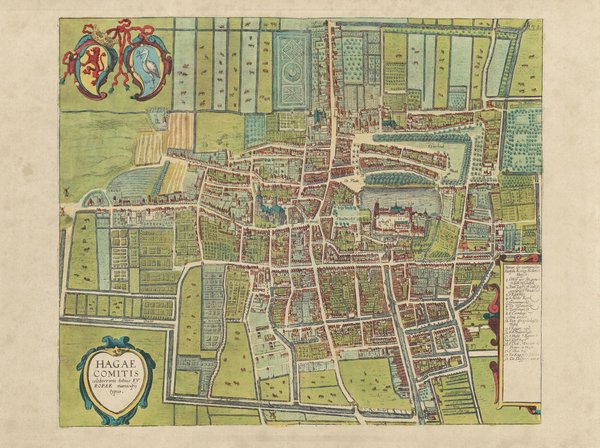 Den Haag (um 1616) ca. 56x41 cm,  Faksimile v. 1970. Städteansicht