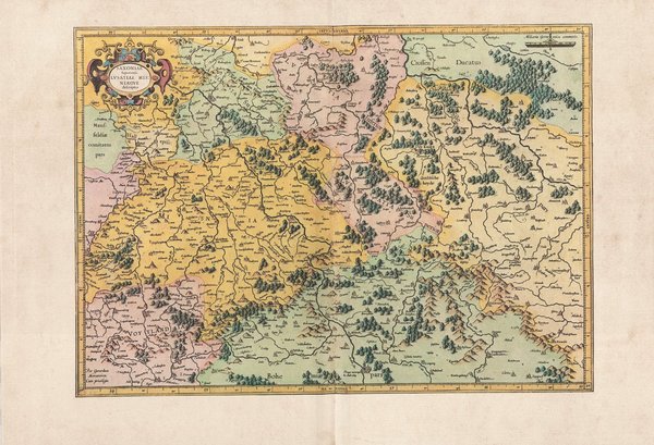 Sachsen mit Meißen und Lausitz. Faksimile einer Karte aus dem Atlas Mercator (1595). ca. 62x43 cm