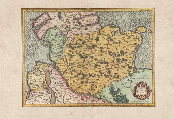 Herzogtum Holstein. Faksimile einer Karte aus dem Atlas Mercator (1595). ca. 62x43 cm