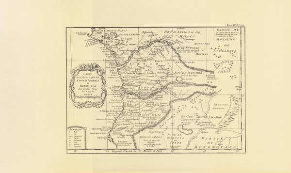 Südwestafrika (1764). Limitierter Nachdruck von 1968. Carte de Royaumes de CongoAngola et Benguela