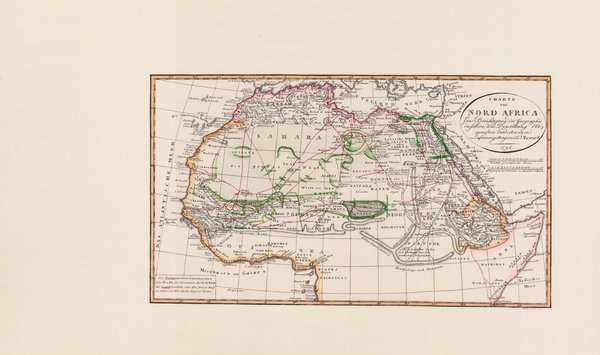 Nordafrika (1799). Limitierter Nachdruck von 1968. Charte von Nord Africa. Eine Berichtigung...