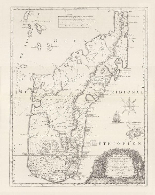 Madagaskar (1688). Limitierter Nachdruck von 1968. Isle d'Auphie, Communement Nommee par les Europee
