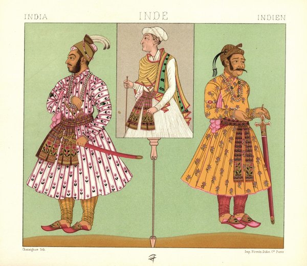 Indien. Kaiserlicher Prinz. Herrscher von Delhi. Lithografie von 1888. (T112)
