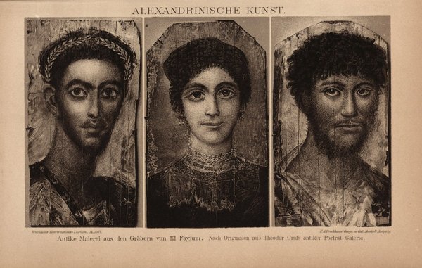 Alexandrinische Kunst. Buchillustration (Stich) von 1897