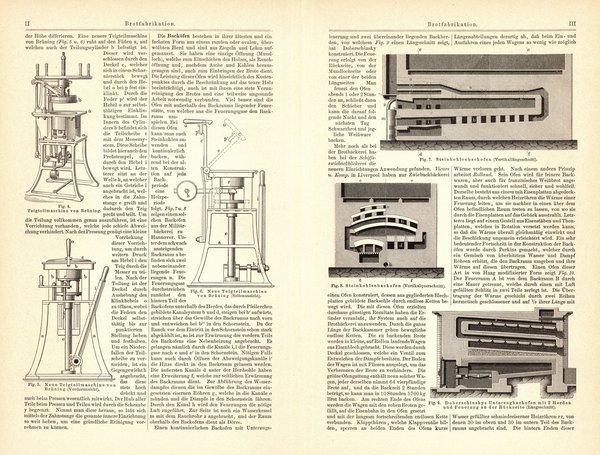Brotfabrikation. Buchillustration (Stich) von 1893