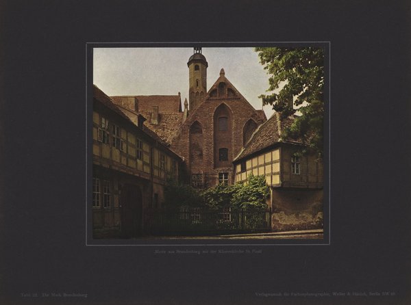 Klosterkirche St. Pauli, Mark Brandenburg. Farbenphotographie von 1913.