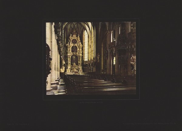 In der Jesuitenkirche zu Köln, Die Rheinlande. Farbenphotographie von 1921.