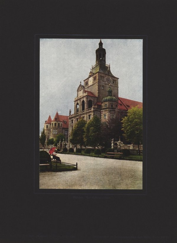 München, das Nationalmuseum, Bayern. Farbenphotographie von 1918.