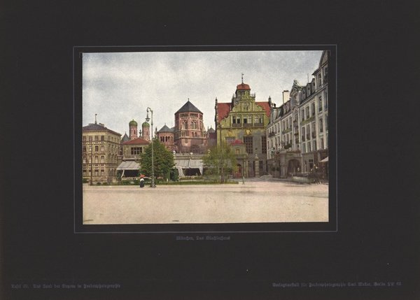 München, das Künstlerhaus, Bayern. Farbenphotographie von 1918.