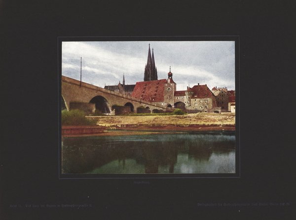 Regensburg, Bayern. Farbenphotographie von 1919.