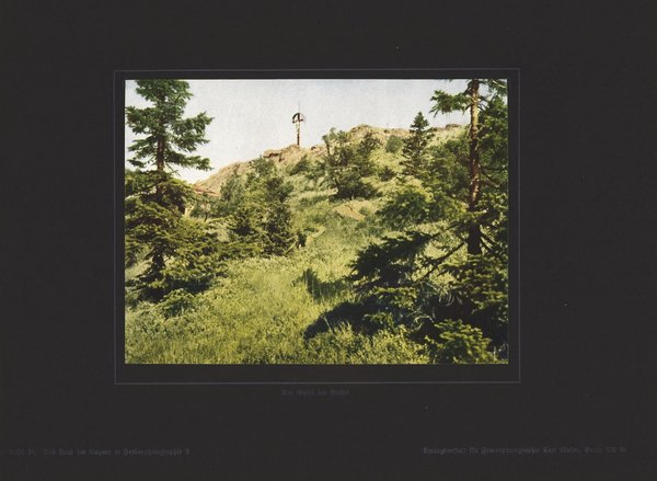 Der Gipfel des Rachel, Bayern. Farbenphotographie von 1919.