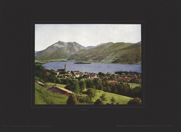 Schliersee, Bayern. Farbenphotographie von 1919.