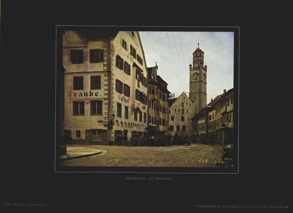 Oberschwaben, aus Ravensburg, Schwaben. Farbenphotographie von 1914.