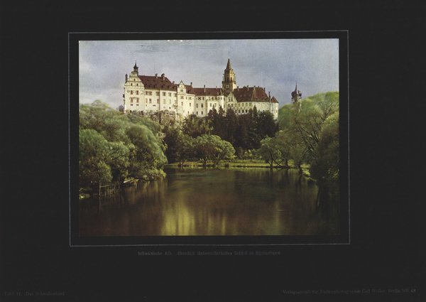 Fürstlich Hohenzollerisches Schloß in Sigmaringen, Schwaben. Farbenphotographie von 1914.