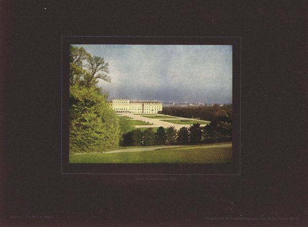 Schloss Schönbrunn bei Wien, Farbenphotographie von 1910.