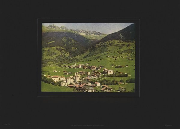 Klosters, Schweiz, Farbenphotographie von 1910.